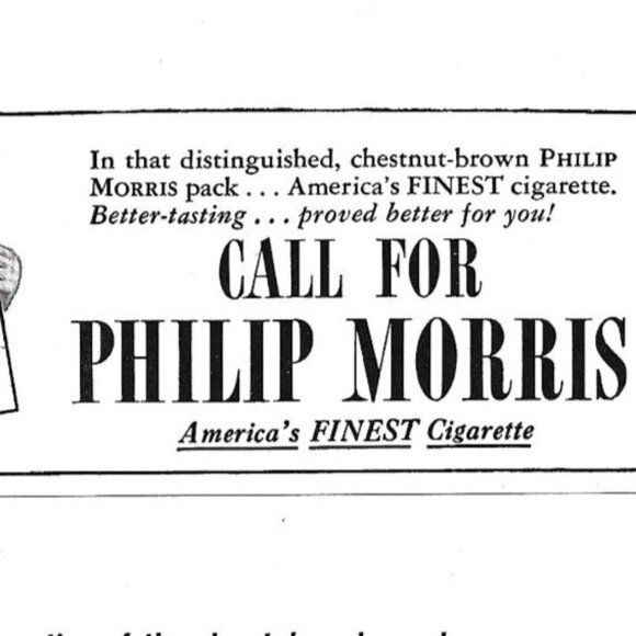 Call for Philip Morris Cigarette Ad 1940s Vintage Print Ad - Picture 3 of 4